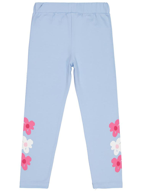Civil Girls Çiçek Baskılı 6-9 Yaş Tayt - Mavi