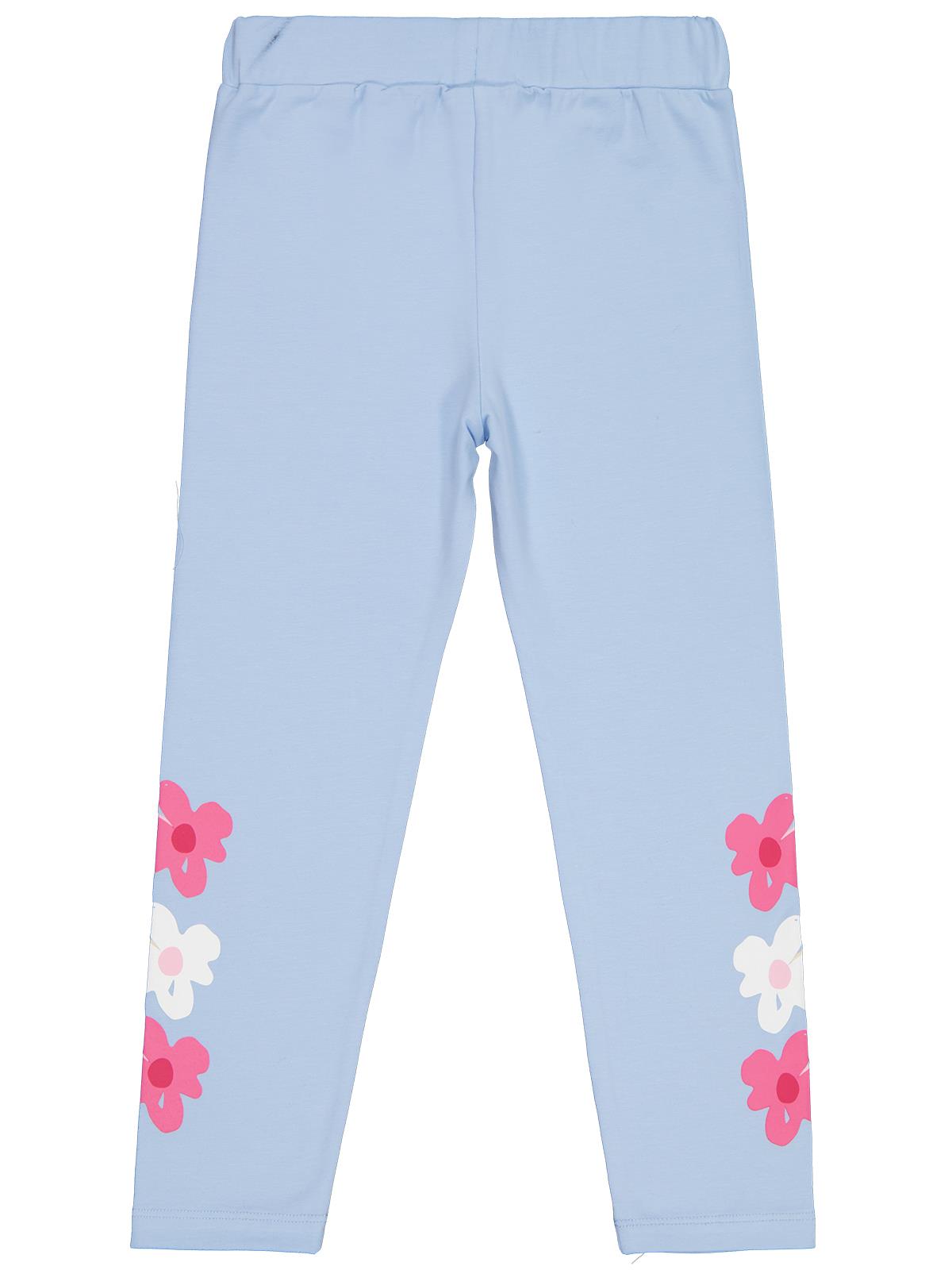 Civil Girls Çiçek Baskılı 6-9 Yaş Tayt - Mavi