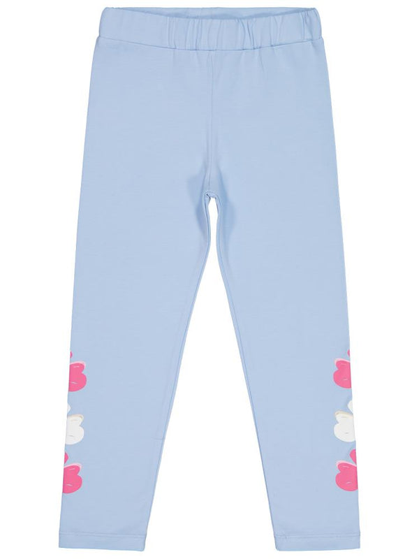 Civil Girls Çiçek Baskılı 6-9 Yaş Tayt - Mavi