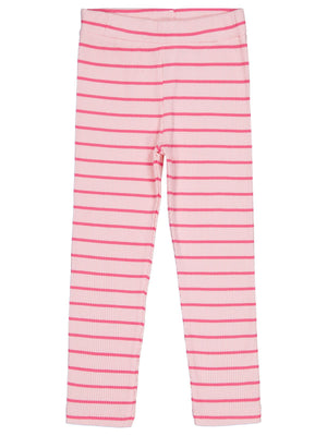 Civil Girls Çizgili 6-9 Yaş Tayt - Pembe