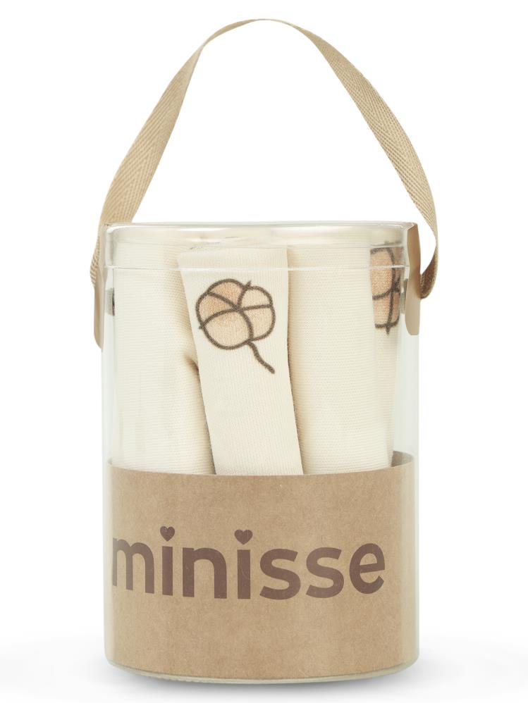 Civil Baby Baskılı (20*20) 10 Lu Ağız Bezi ve Mendili - Ekru