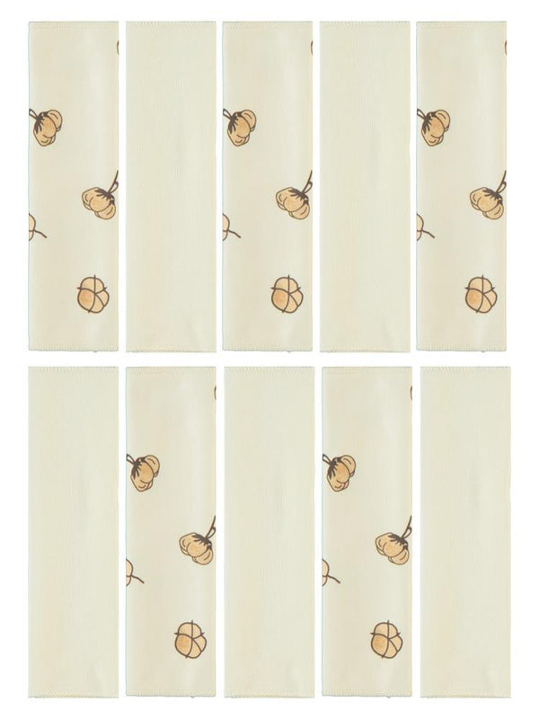 Civil Baby Baskılı (20*20) 10 Lu Ağız Bezi ve Mendili - Ekru