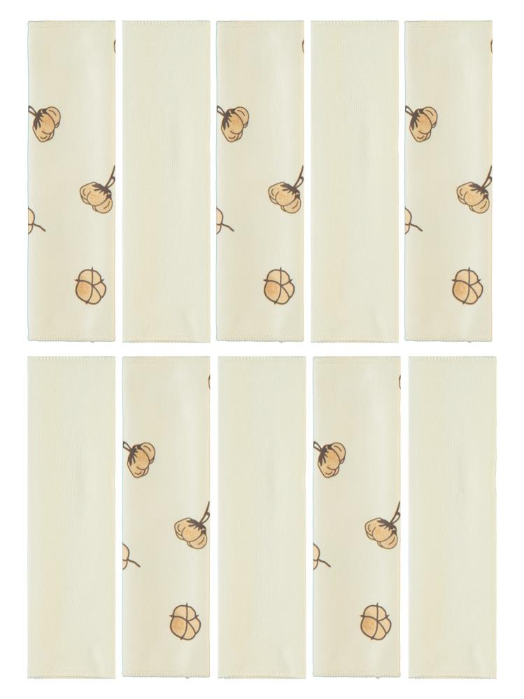 Civil Baby Baskılı (20*20) 10 Lu Ağız Bezi ve Mendili - Ekru