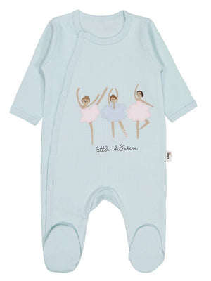 Civil Baby Balerin Nakışlı 1-9 Ay Tulum - Bebe Mavi