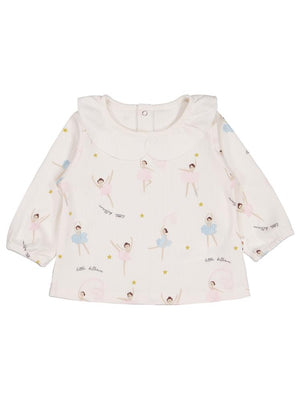 Civil Baby Yakalı Balerin Empirme 6-18 Ay Sweatshirt - Ekru