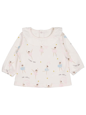 Civil Baby Yakalı Balerin Empirme 6-18 Ay Sweatshirt - Ekru