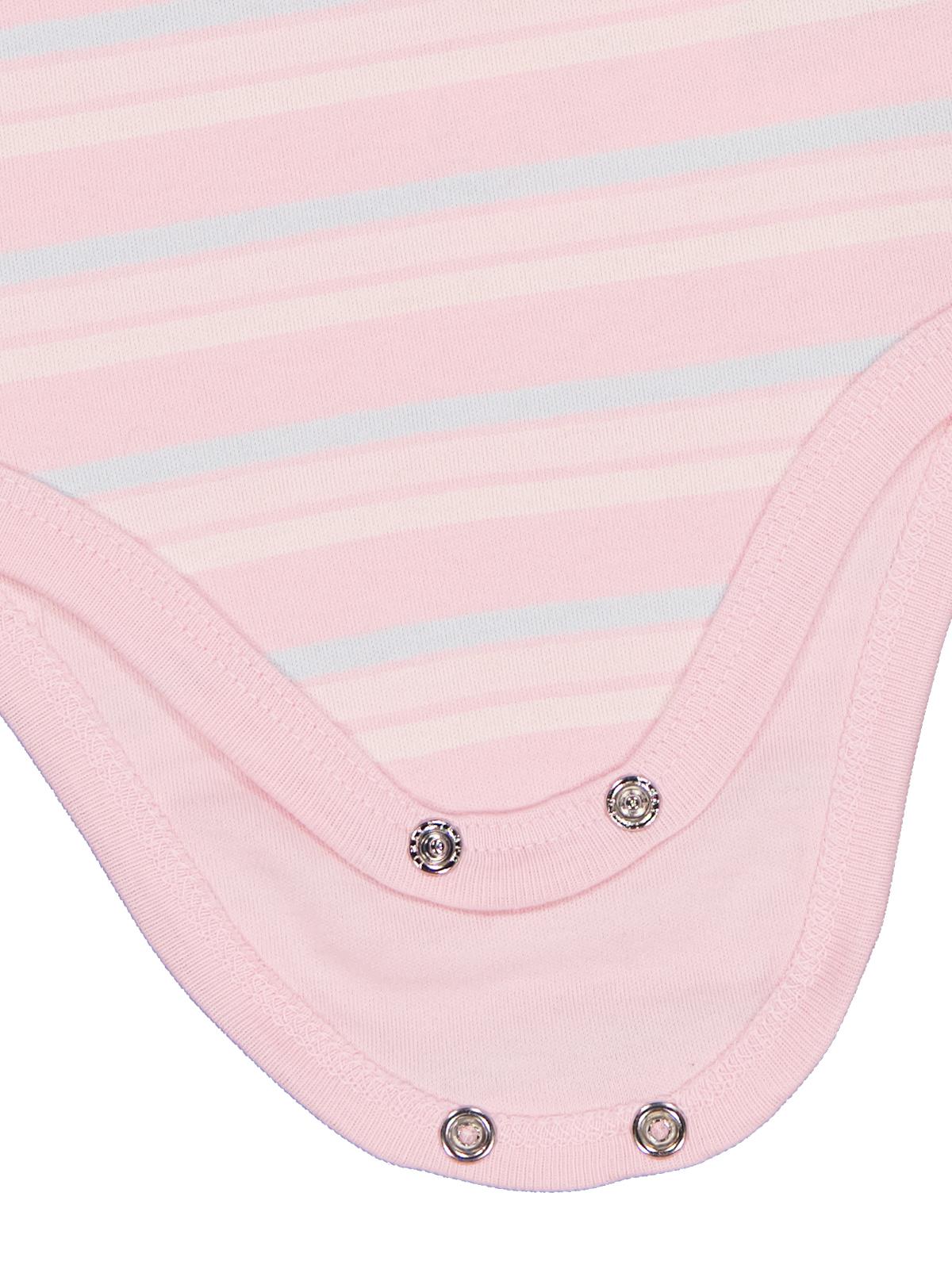 Civil Baby Çizgili Fiyonklu 1-3 Yaş Çıtçıtlı Badi - Pembe