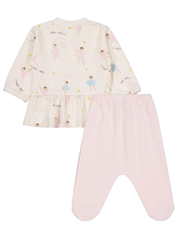 Civil Baby Balerin Empirme 1-9 Ay Pijama Takımı - Ekru