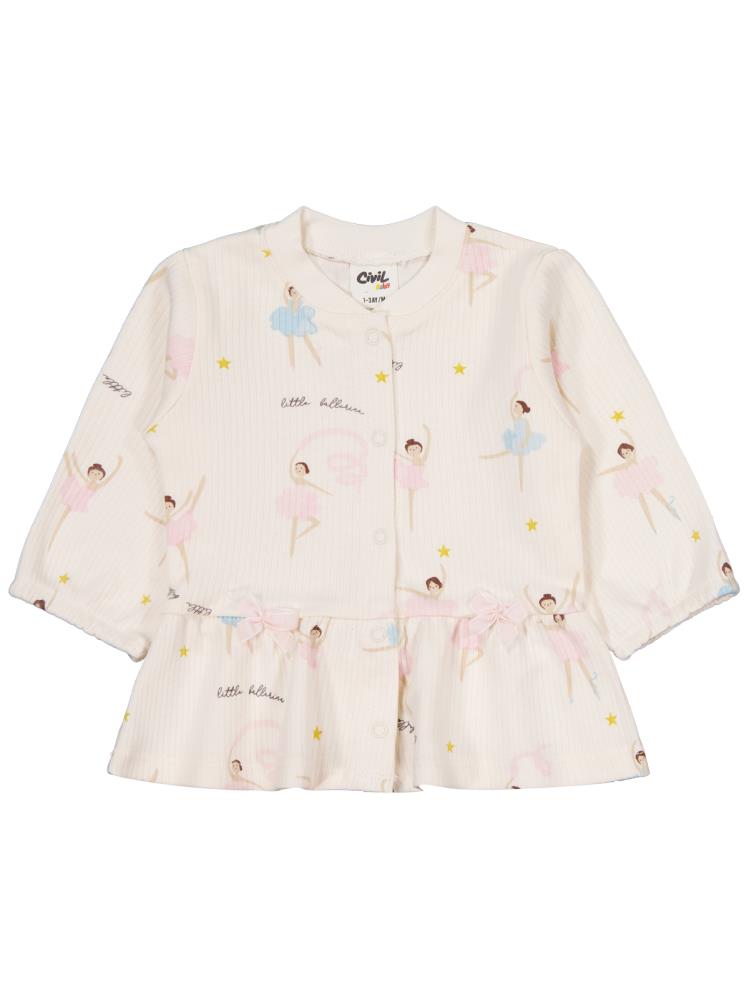 Civil Baby Balerin Empirme 1-9 Ay Pijama Takımı - Ekru