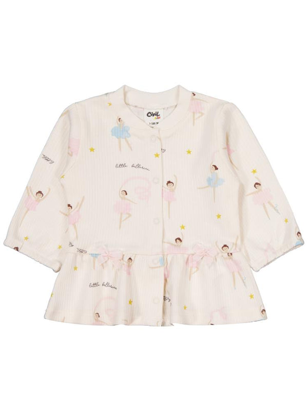 Civil Baby Balerin Empirme 1-9 Ay Pijama Takımı - Ekru