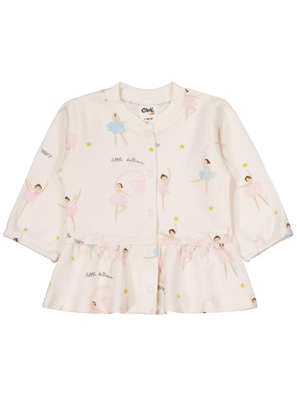 Civil Baby Balerin Empirme 1-9 Ay Pijama Takımı - Ekru