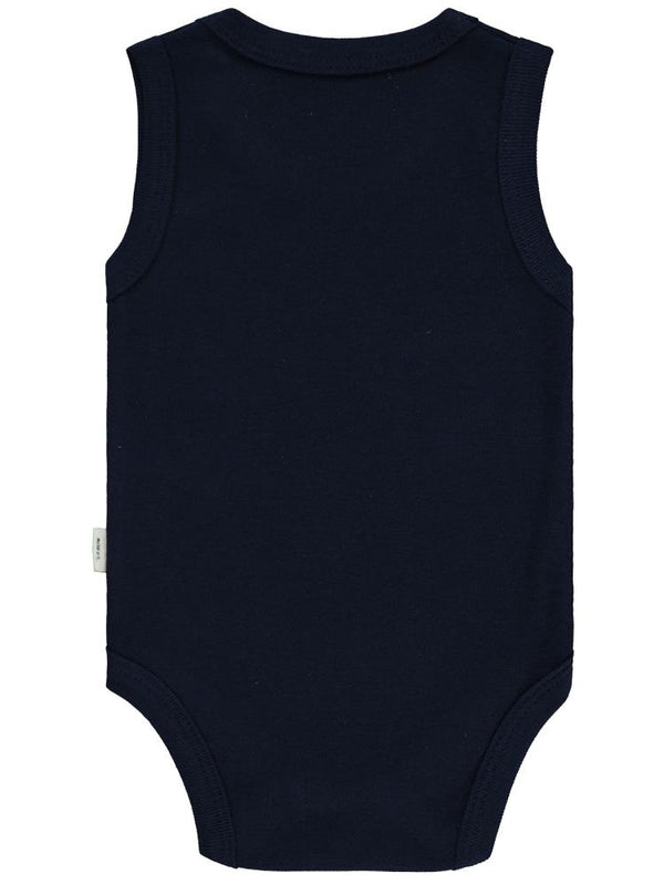 Civil Baby Geyik Baskıl 0-3 Yaş Çıtçıtlı Badi - Lacivert