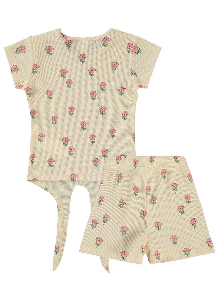 Civil Baby Dağınık Çiçekler Empirme 2'Li 6-18 Ay Takım - Fil Dişi