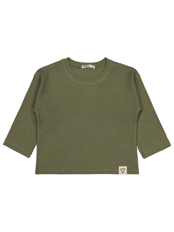 V04754 Civil Boys Jakarlı Basic 2-5 Yaş Sweatshirt - Gri