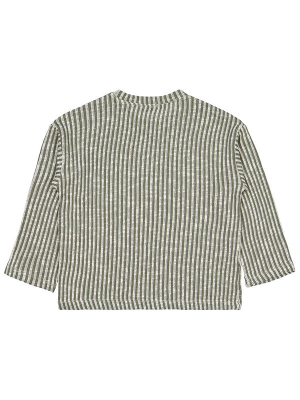 Civil Boys Dikey Çizgili 6-9 Yaş Sweatshirt - Yeşil