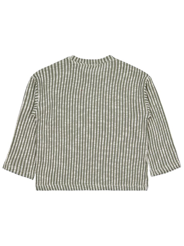 Civil Boys Dikey Çizgili 6-9 Yaş Sweatshirt - Yeşil