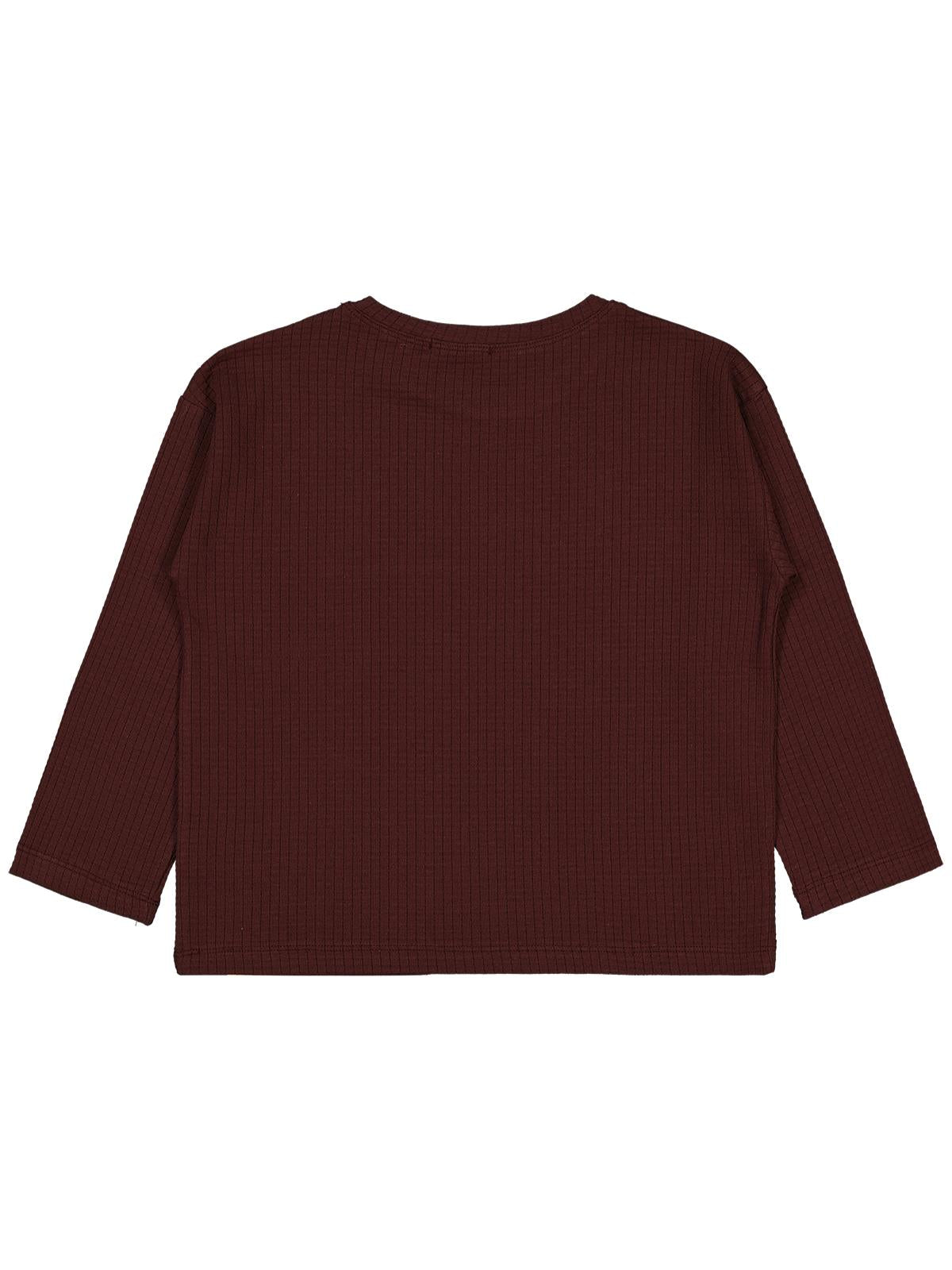 Civil Erkek Çocuk Jakar Petek Sweatshirt | Jakarlı İnterlok Uzun Kol | Okul Kreş ve Günlük Kullanım - Bordo