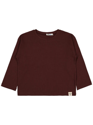 Civil Erkek Çocuk Jakar Petek Sweatshirt | Jakarlı İnterlok Uzun Kol | Okul Kreş ve Günlük Kullanım - Bordo