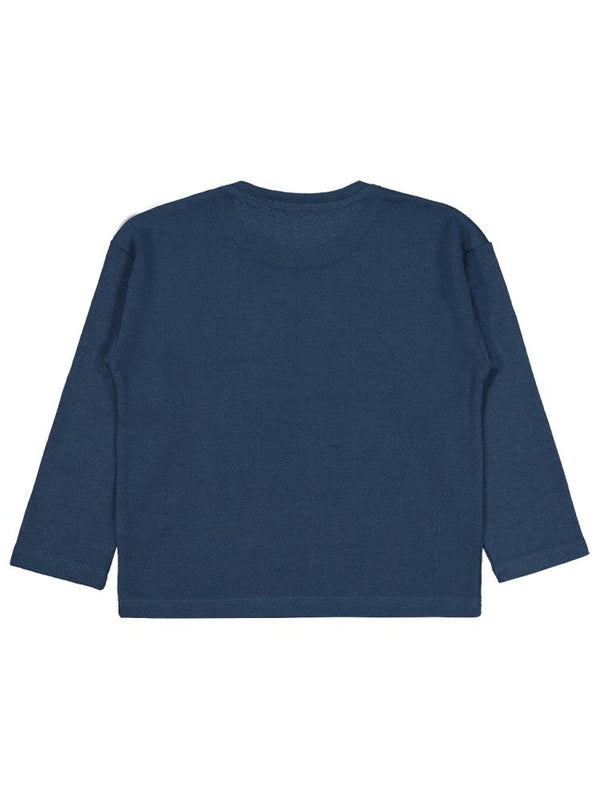 Civil Boys Jakarlı Basic 10-13 Yaş Sweatshirt - Mavi