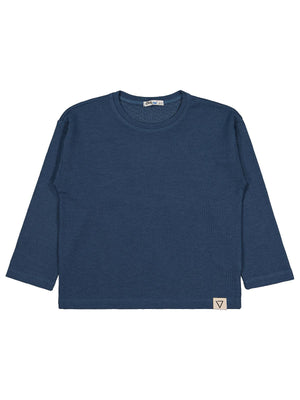 Civil Erkek Çocuk Jakarlı Basic Sweatshirt | Jakarlı İnterlok | Okul Kreş ve Günlük Kullanım - Mavi