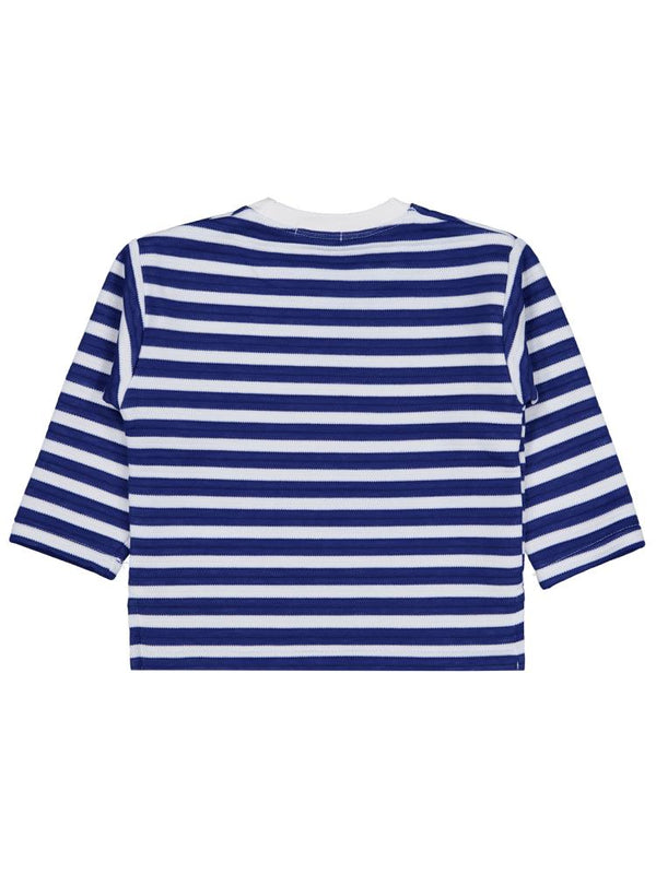 Civil Boys Urban Art Baskılı Çizgili 2-5 Yaş Sweatshirt - Mavi