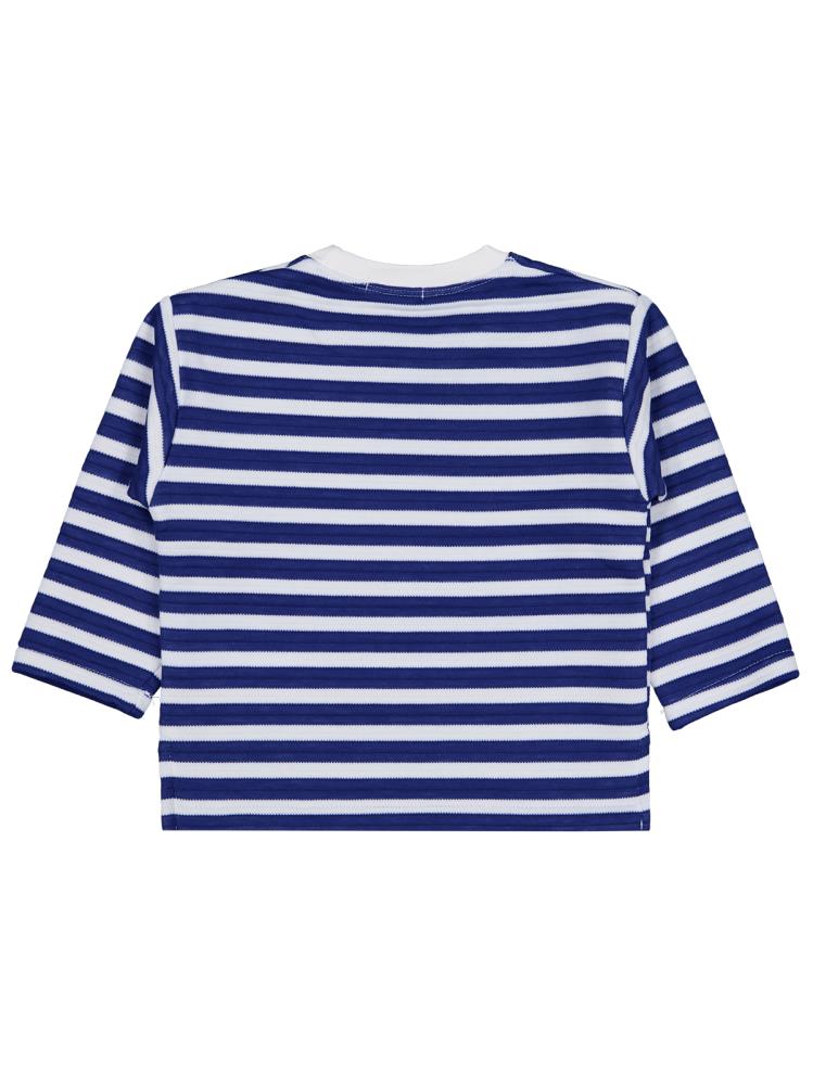 Civil Boys Urban Art Baskılı Çizgili 2-5 Yaş Sweatshirt - Mavi