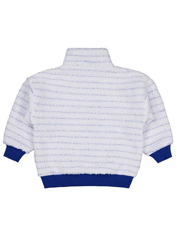 Civil Boys Yakası Patlı Çizgili 2-5 Yaş Sweatshirt - Mavi