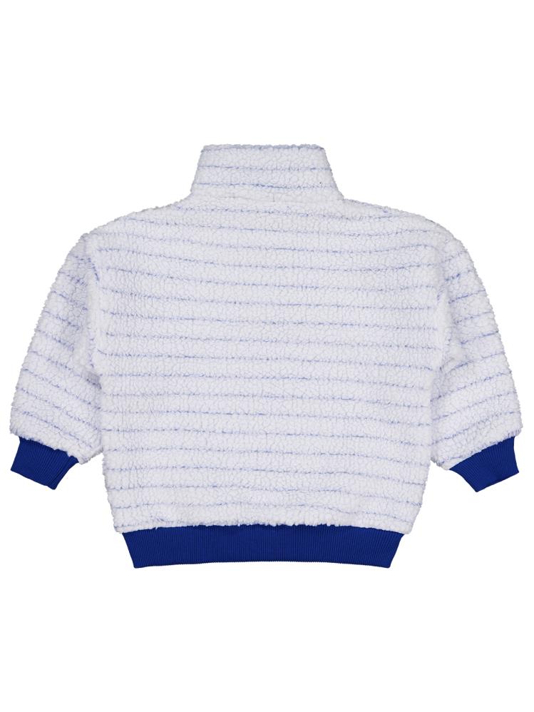 Civil Boys Yakası Patlı Çizgili 2-5 Yaş Sweatshirt - Mavi