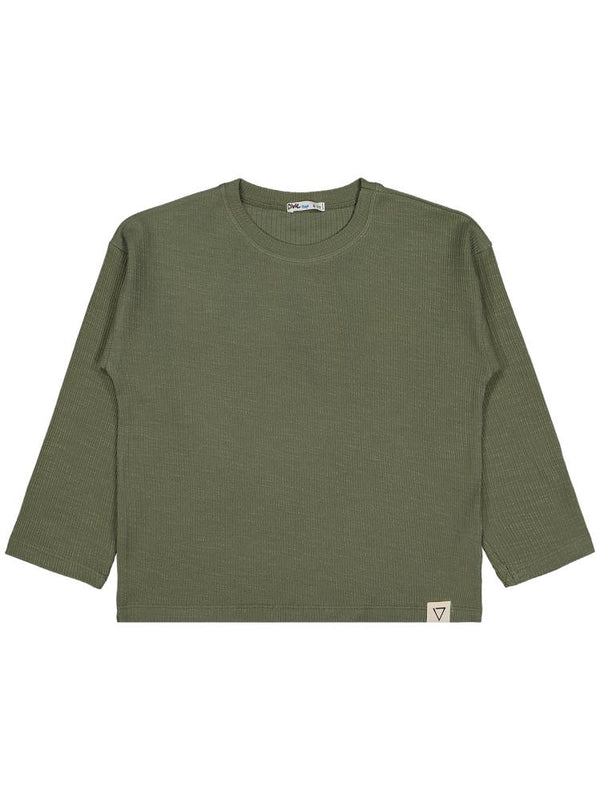 Civil Boys Jakarlı Basic 6-9 Yaş Sweatshirt - Haki
