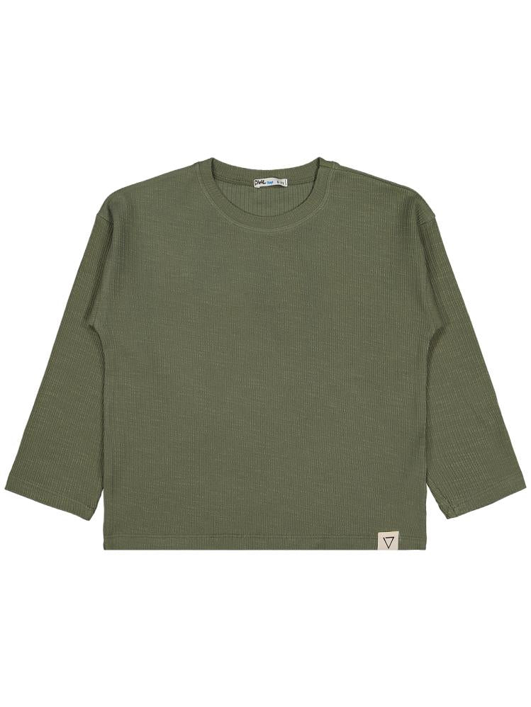 Civil Boys Jakarlı Basic 6-9 Yaş Sweatshirt - Haki