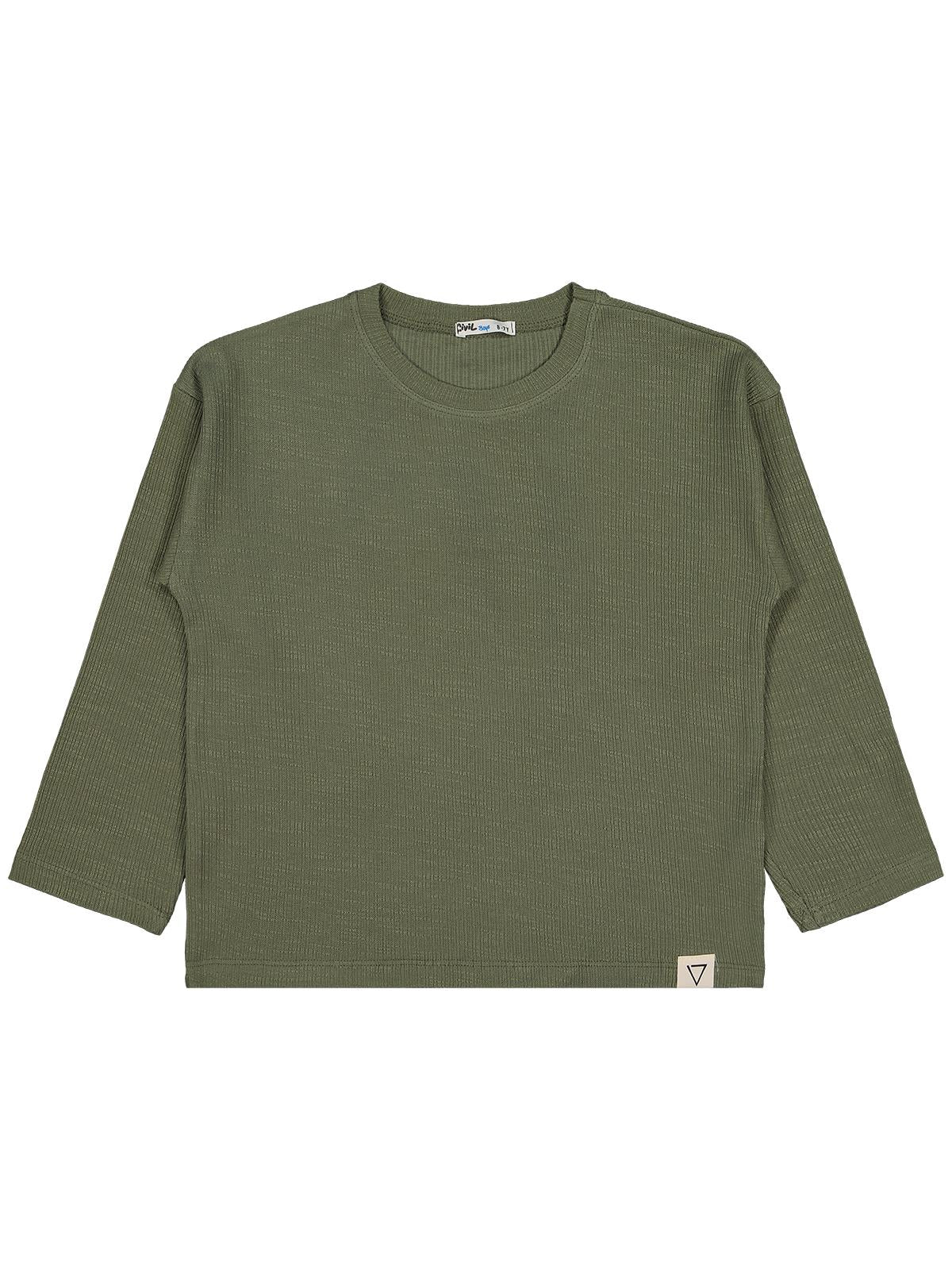 Civil Boys Jakarlı Basic 10-13 Yaş Sweatshirt - Gri
