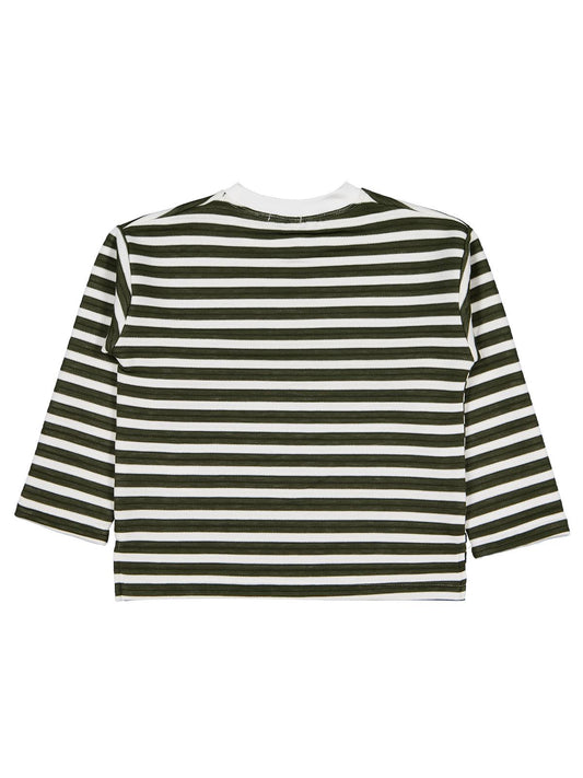 Civil Erkek Çocuk Urban Baskılı Çizgili Sweatshirt | Ottoman Uzun Kol | Okul Kreş ve Günlük Kullanım - Yeşil