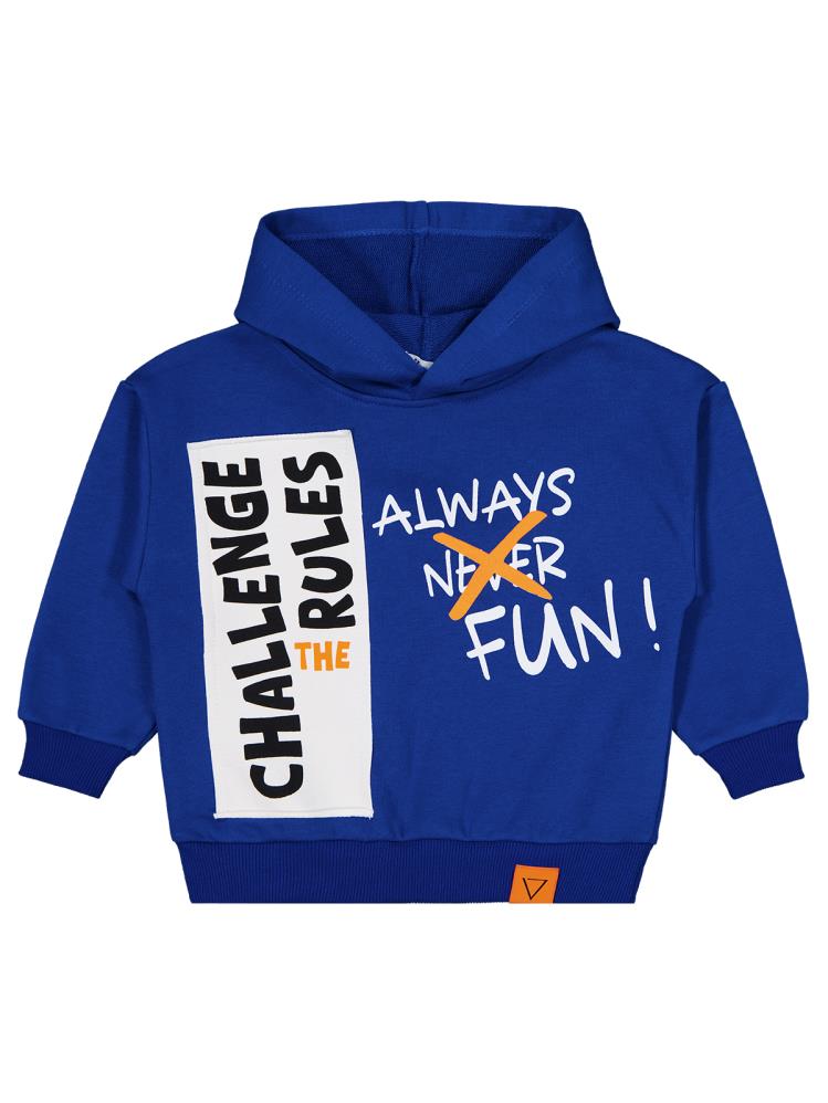 Civil Boys Cehallenge Baskılı 2-5 Yaş Sweatshirt - Mavi