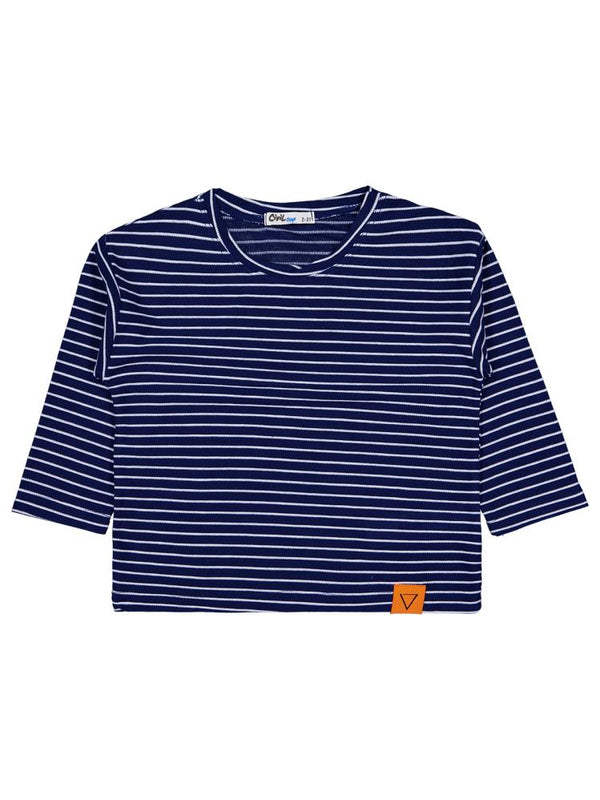Civil Boys Yatay Çizgili 2-5 Yaş Sweatshirt - Lacivert