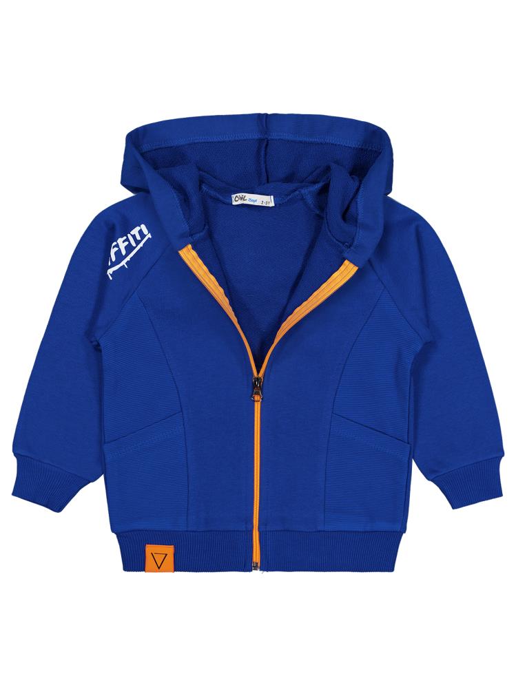 Civil Boys Graffiti Baskılı 2-5 Yaş Hırka - Mavi