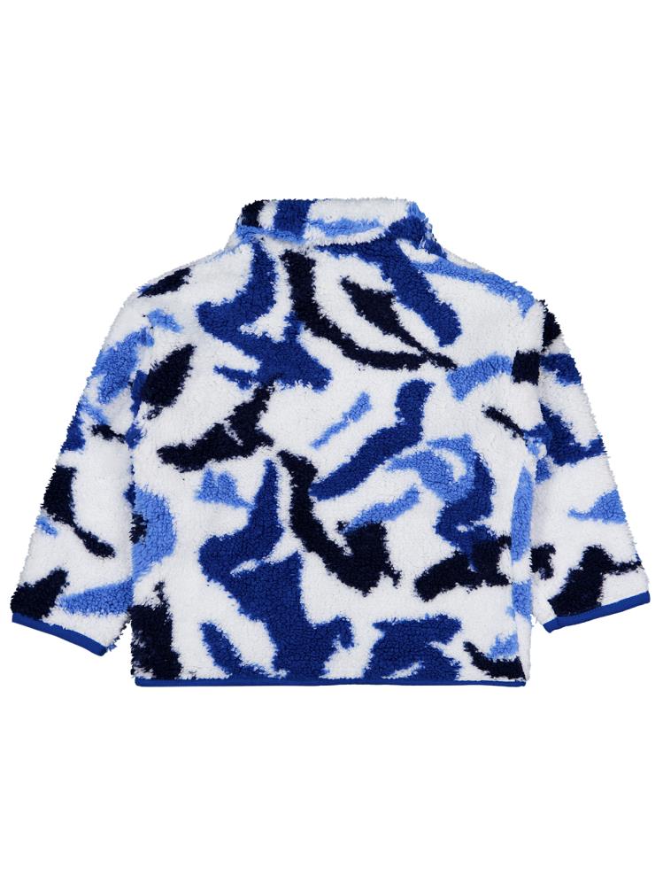 Civil Boys Kamuflaj Desenli Fermuar Cepli 2-5 Yaş Hırka - Mavi