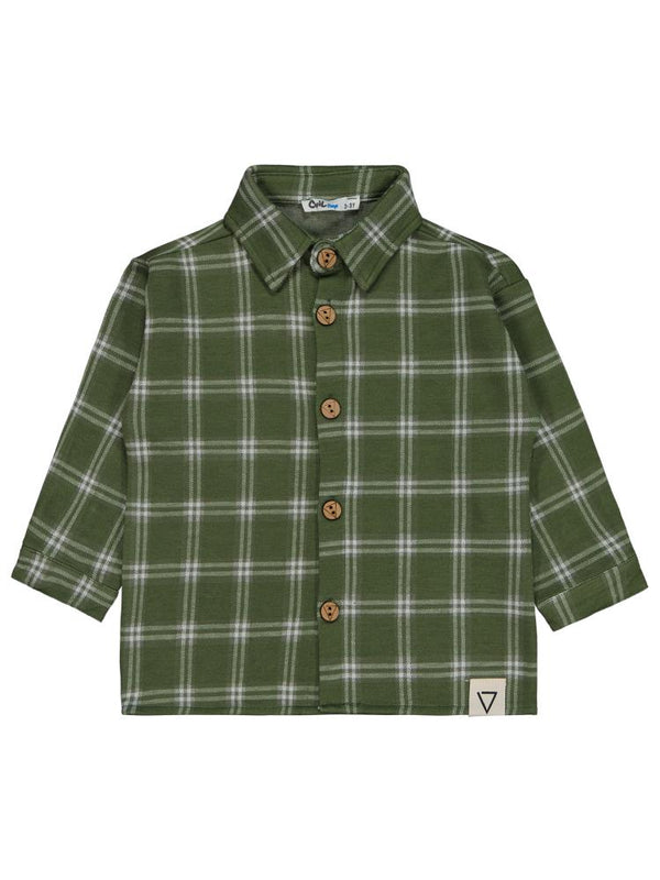 Civil Boys Ekoseli 2-5 Yaş Gömlek - Haki