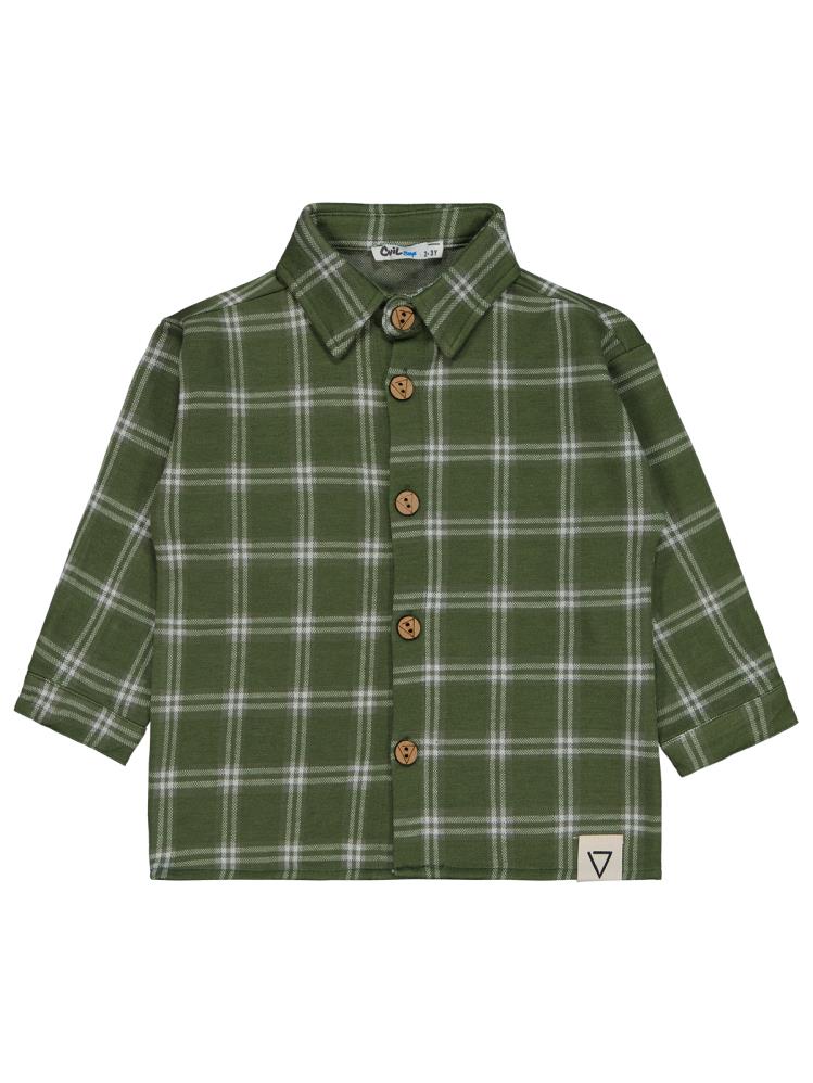 Civil Boys Ekoseli 2-5 Yaş Gömlek - Haki