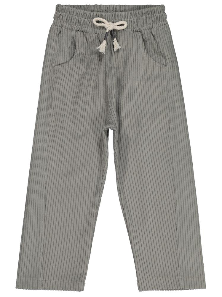 Civil Boys Beli Lastikli Süs Bağcıklı 2-5 Yaş Pantolon - Gri