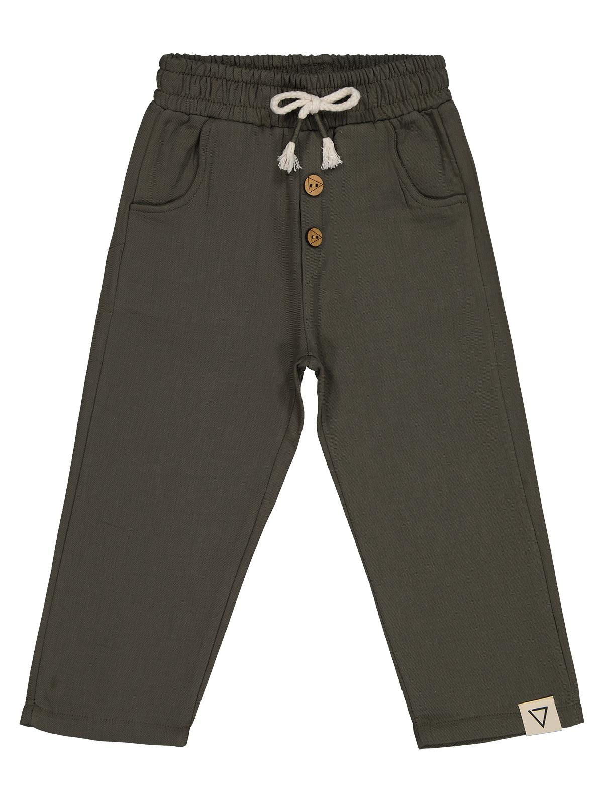 Civil Boys Beli Lastikli Süs Bağcıklı 2-5 Yaş Eşofman Altı - Haki