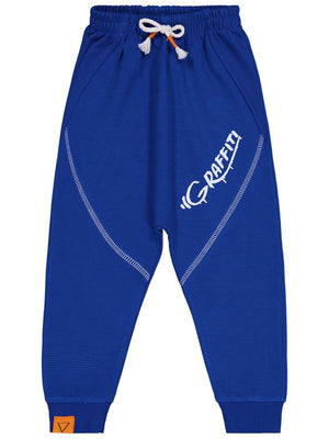 Civil Boys Graffiti Baskılı 2-5 Yaş Eşofman Altı - Mavi