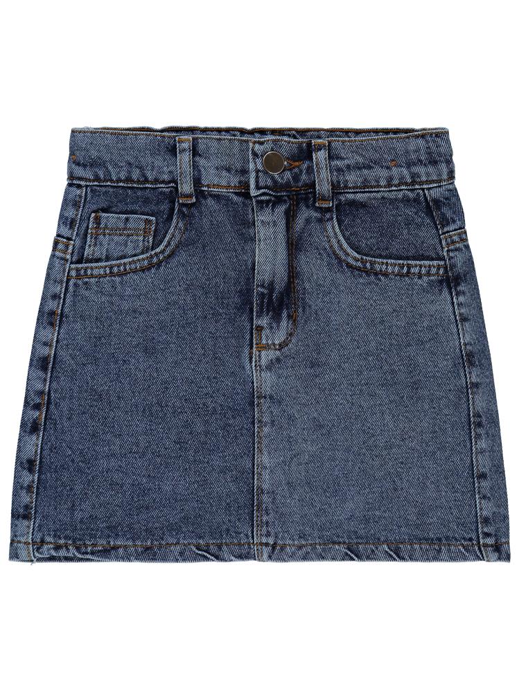 Civil Girls Düz 6-9 Yaş Etek - Mavi