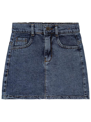 Civil Girls Düz 6-9 Yaş Etek - Mavi