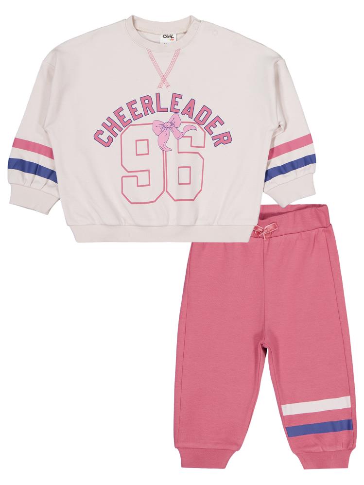 Civil Baby Cheer Leader 96 Baskılı 6-18 Ay Takım - Bej