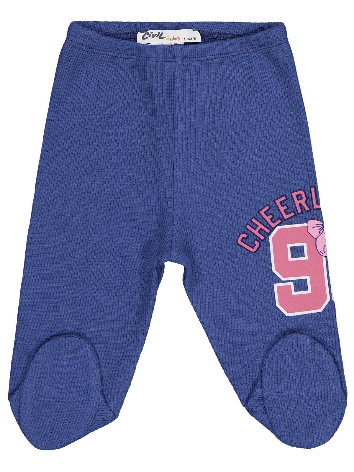 Civil Baby  96 Baskılı 1-9 Ay Tek Alt Bebe - Mavi