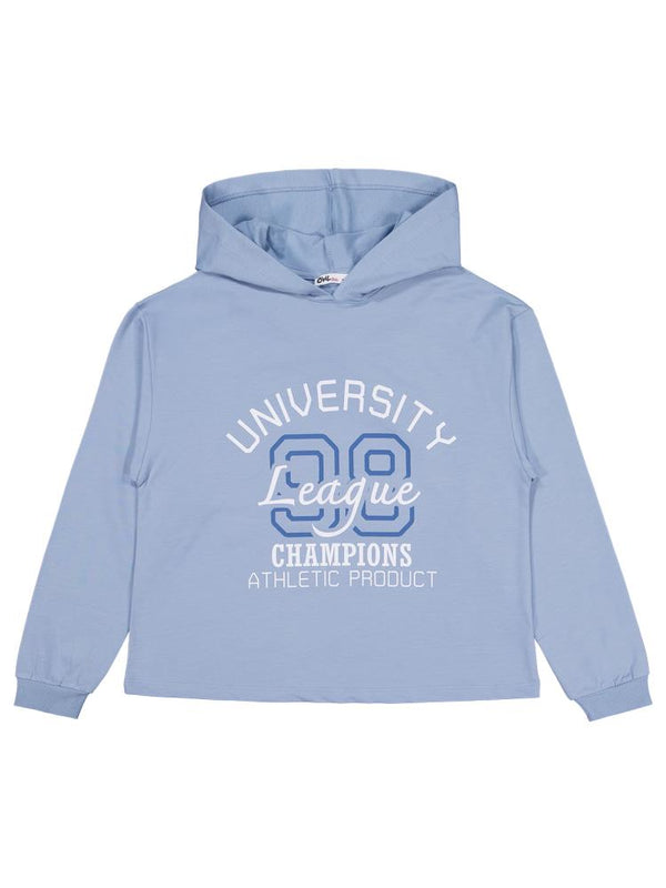 Civil Girls Unıversity Baskılı 10-13 Yaş Sweatshirt - Mavi