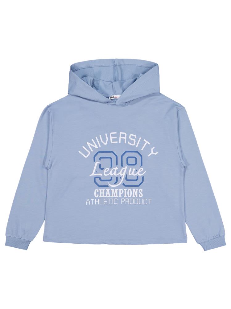 Civil Girls Unıversity Baskılı 10-13 Yaş Sweatshirt - Mavi