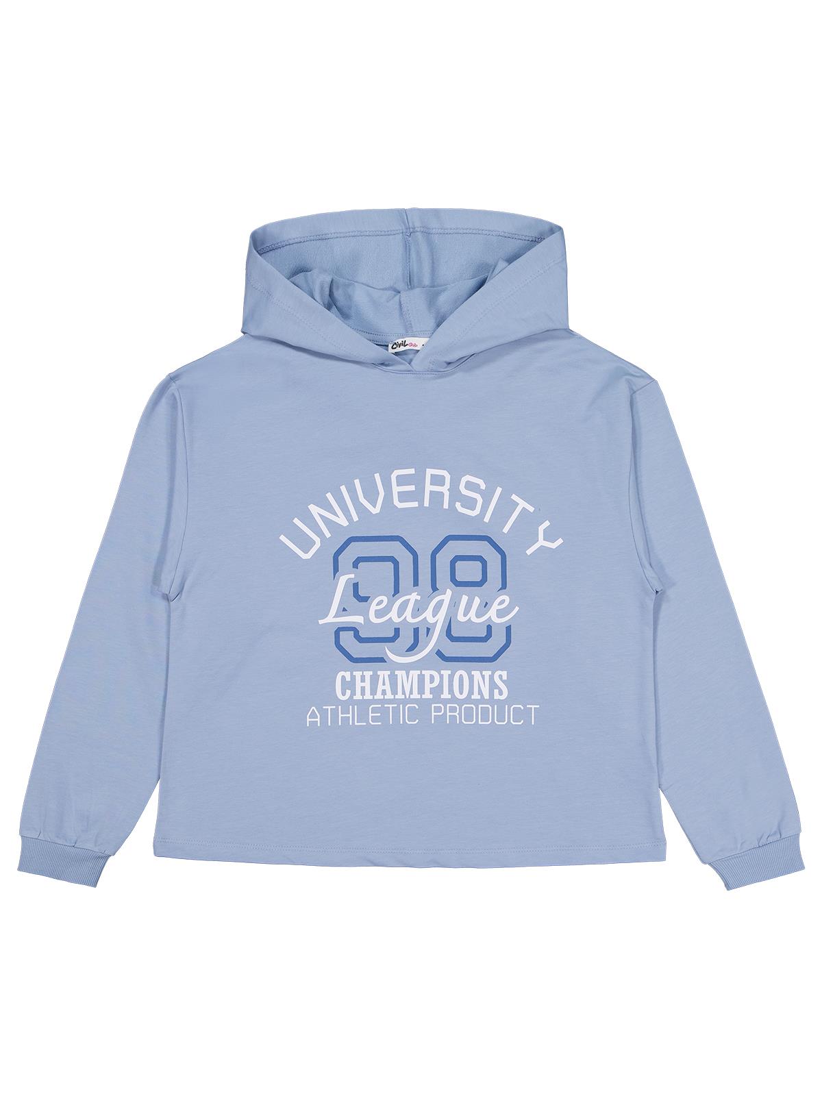 Civil Girls Unıversity Baskılı 10-13 Yaş Sweatshirt - Mavi