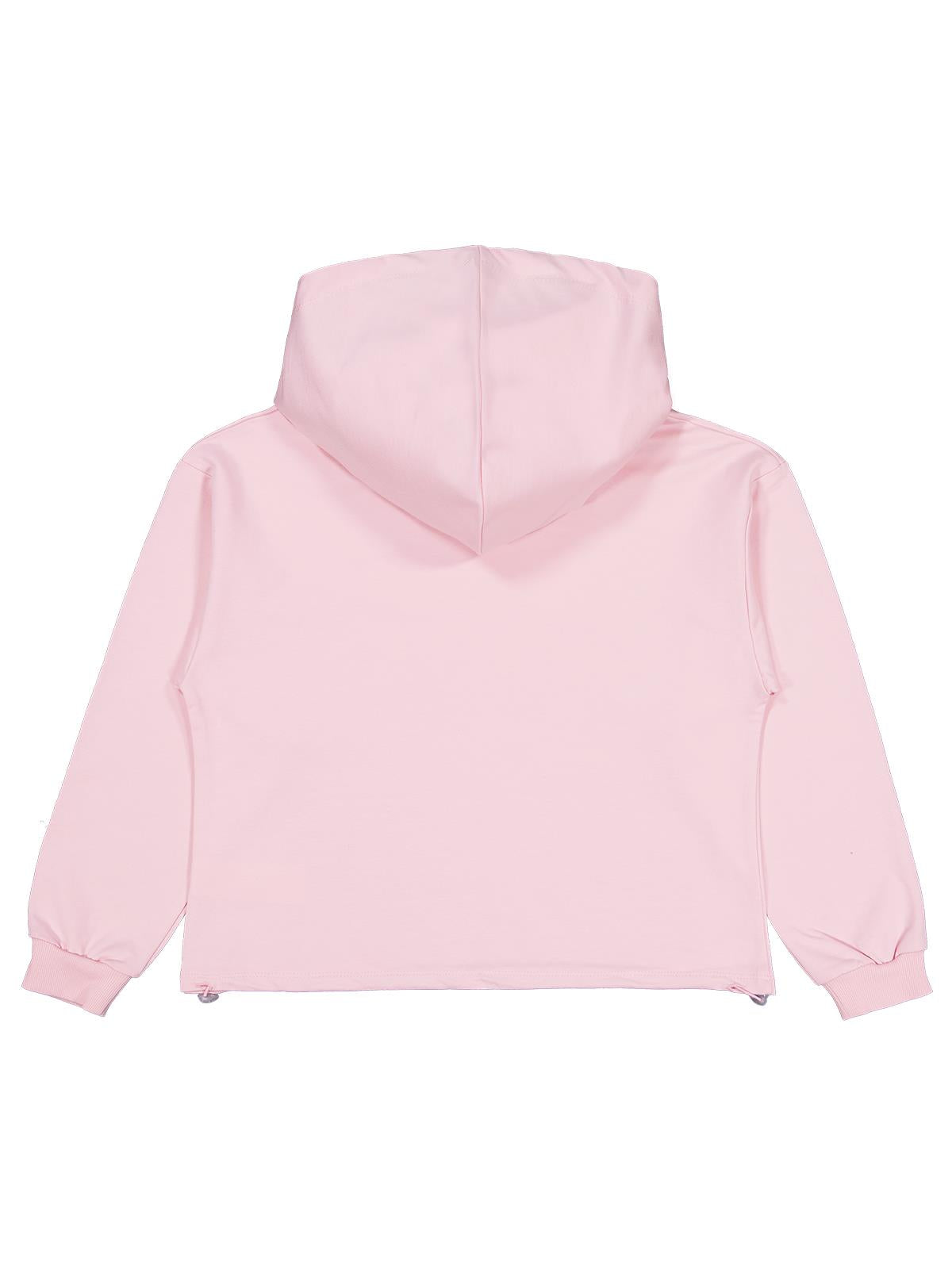 Civil Kız Çocuk You Look Good Baskılı Sweatshirt | 2 İp Uzun Kol | Okul Kreş ve Günlük Kullanım - Pudra