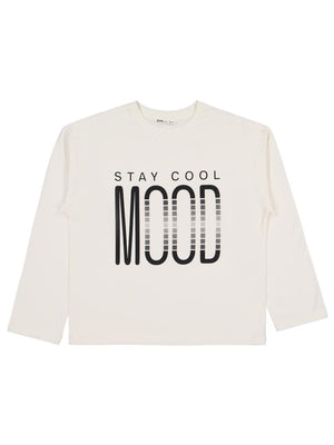 Civil Girls Stay Cool Mood Baskılı 10-13 Yaş Sweatshirt - Ekru